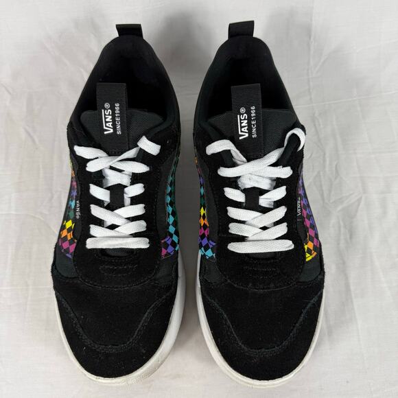 Vans Old Skool Skater Shoes Women's 9.5 Black Rainbow Low Top - Picture 2 of 9